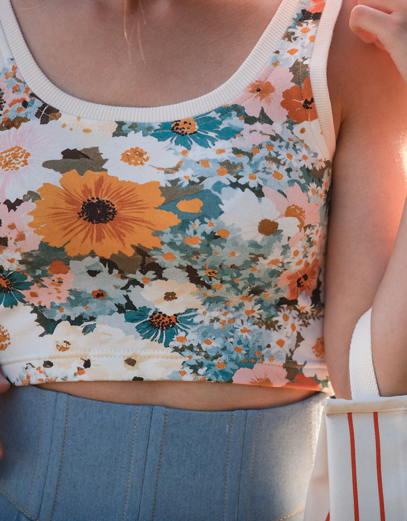 See You at Six French Terry - Flower Painting