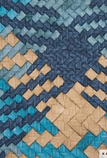 Gevlochten kunstleer - Mix Blauw