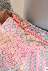 Gevlochten kunstleer - Mix Rose