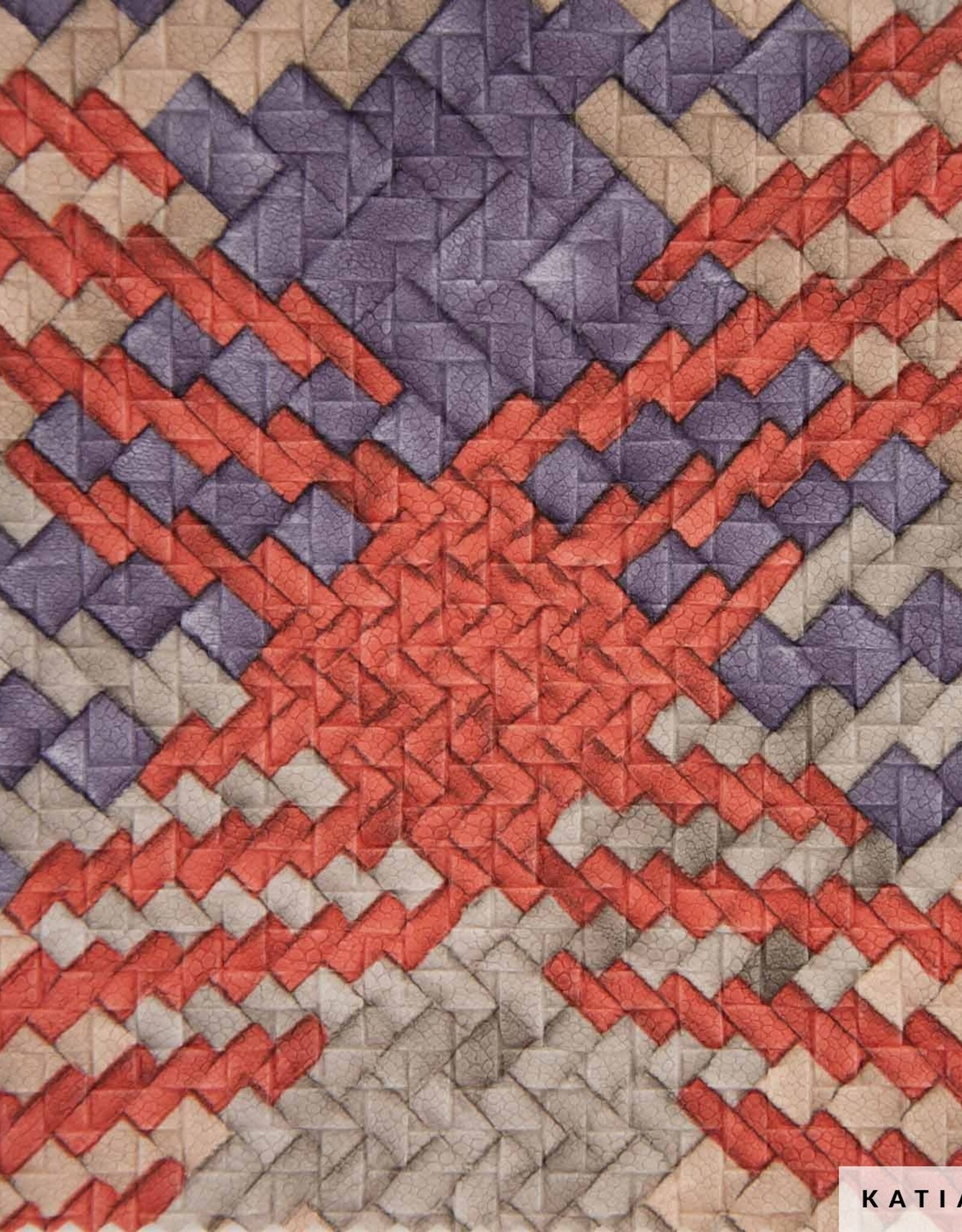 Gevlochten kunstleer - Mix Paars