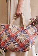 Gevlochten kunstleer - Mix Paars