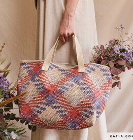 Gevlochten kunstleer - Mix Paars