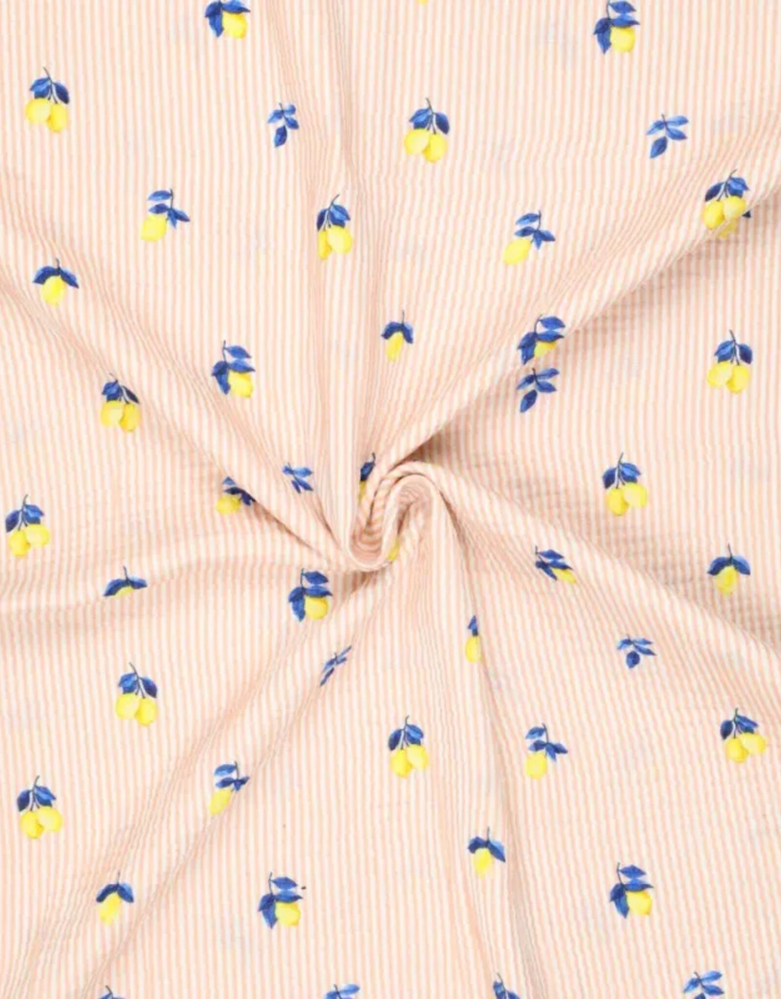Double Gauze - Lemons & Stripes