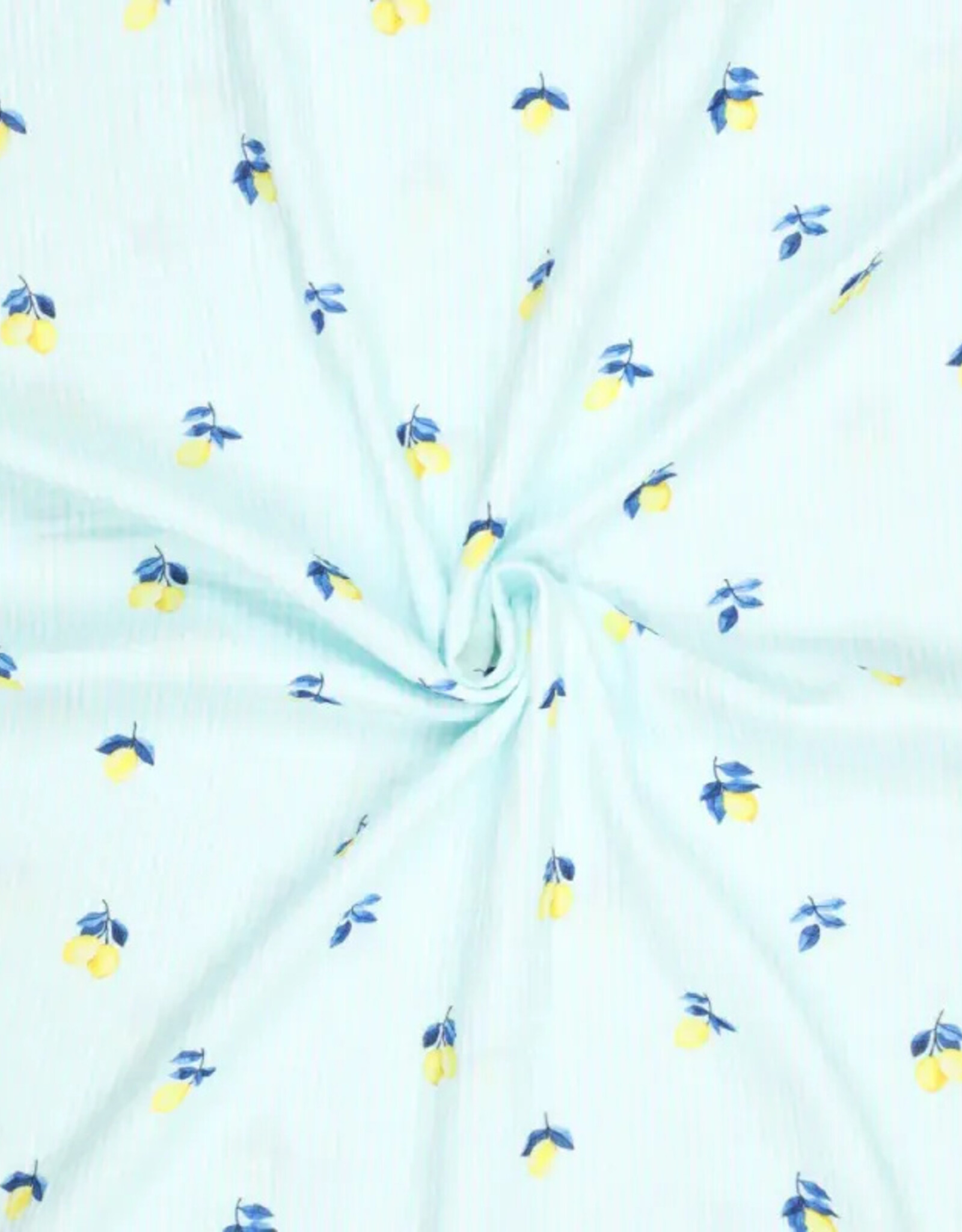 Double Gauze - Lemons & Stripes Blue
