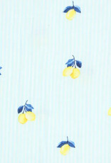 Double Gauze - Lemons & Stripes Blue