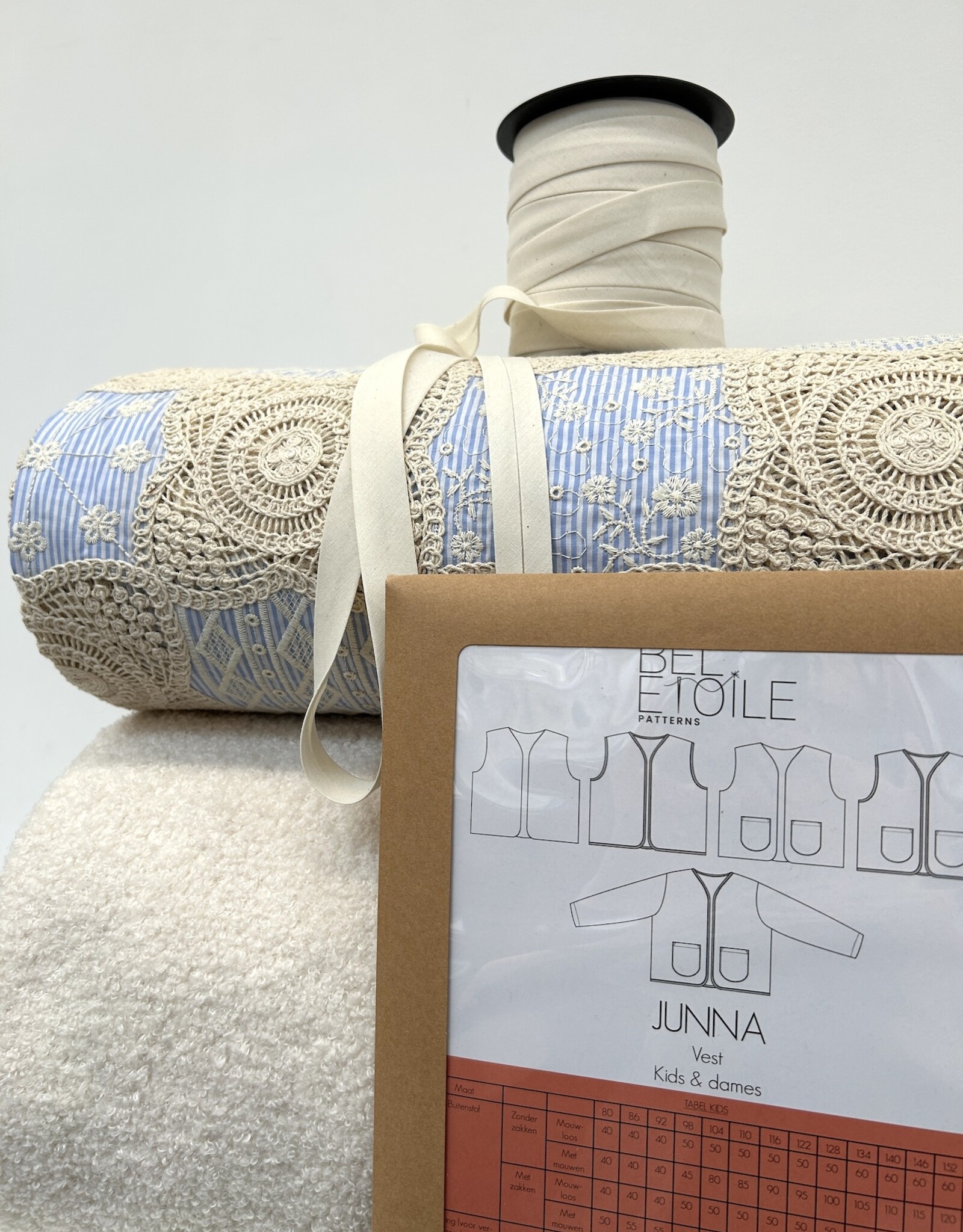 Katoen - Patchwork Broderie