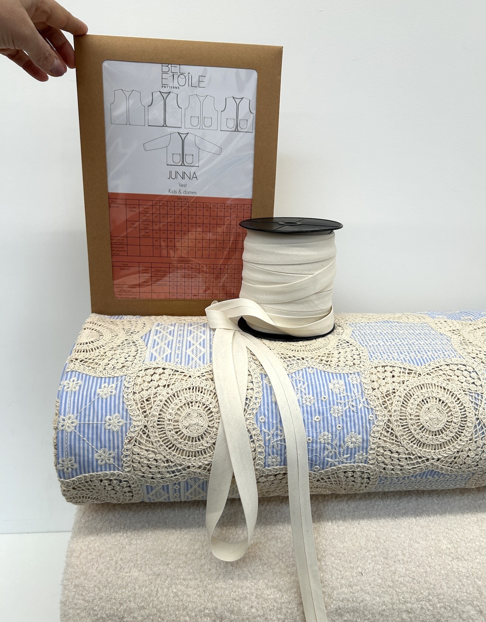 Katoen - Patchwork Broderie