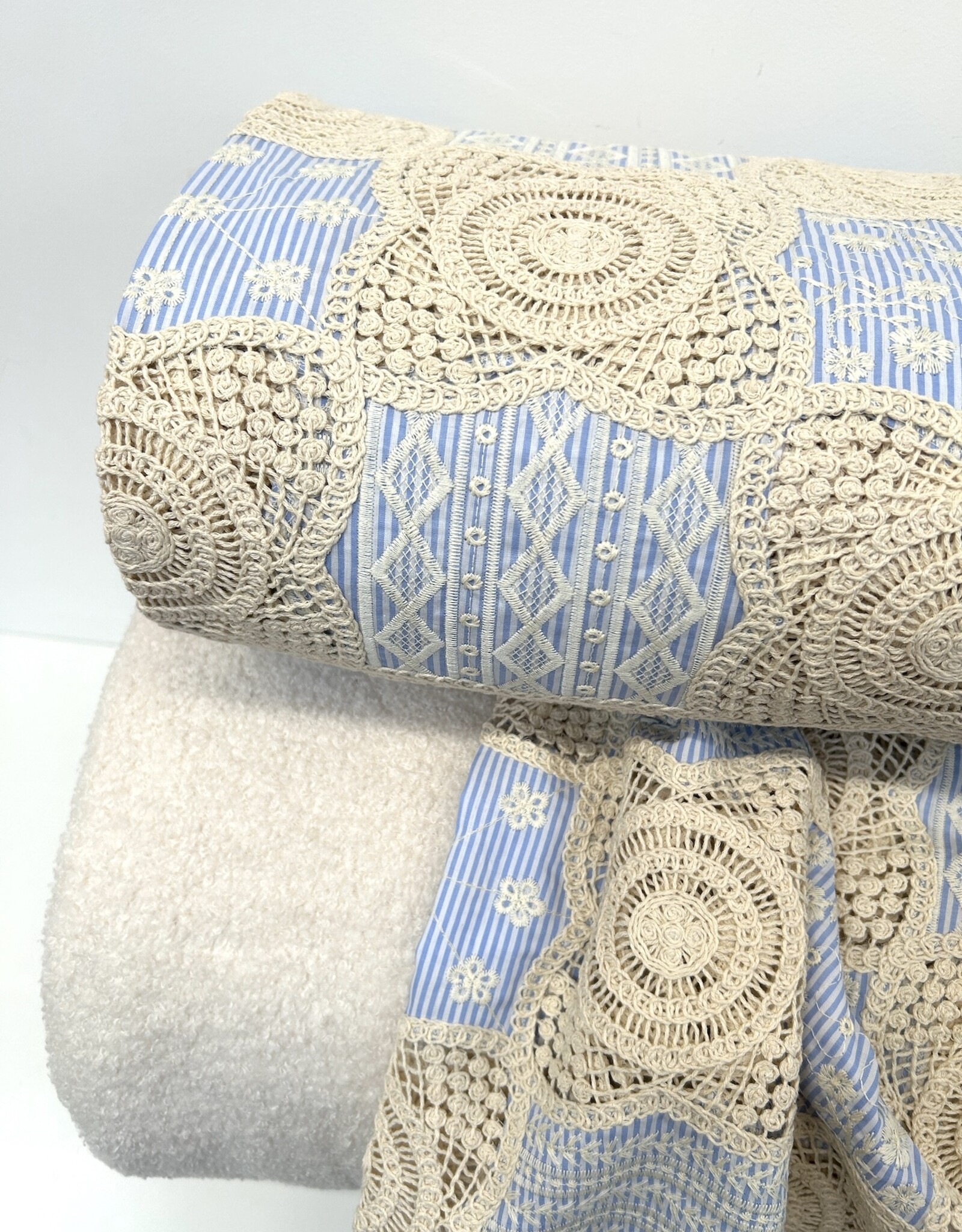 Katoen - Patchwork Broderie