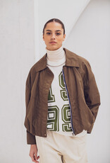 Fibre Mood Regenjasstof - Mokka bruin - Astrid