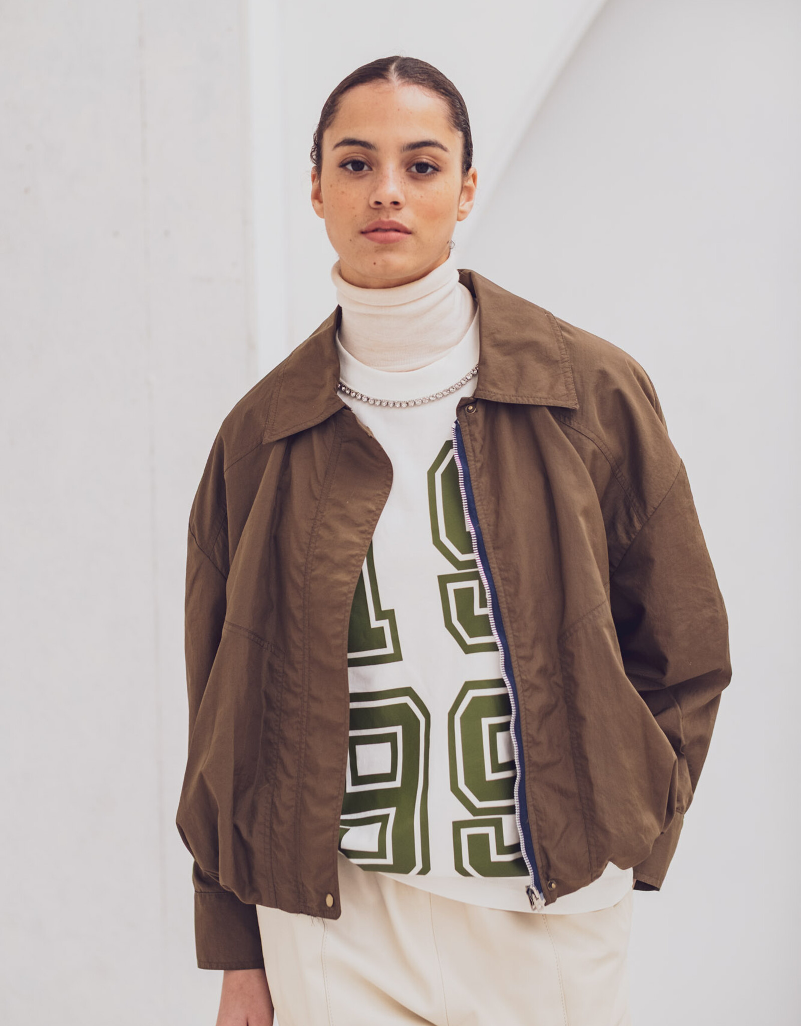 Fibre Mood Regenjasstof - Mokka bruin - Astrid