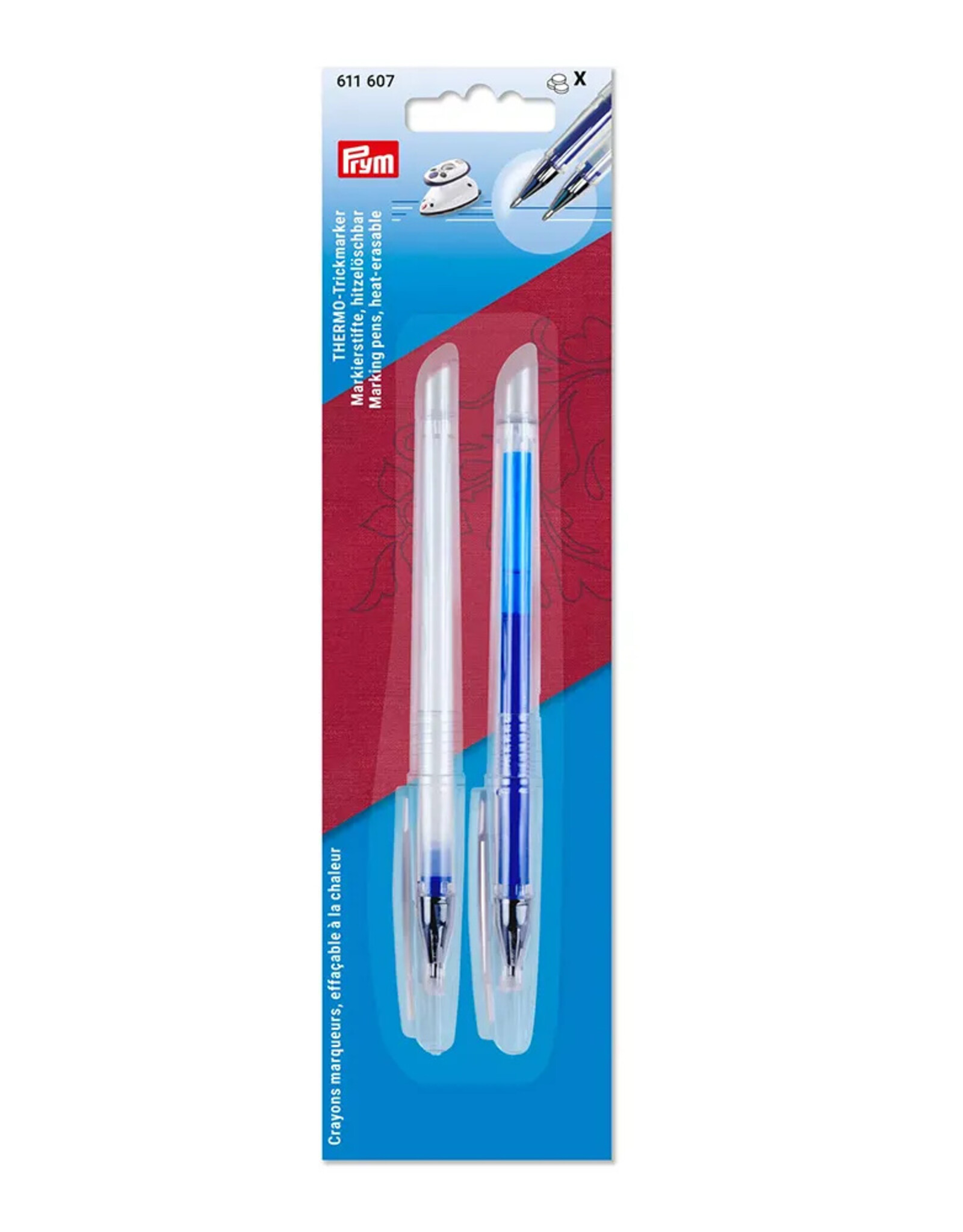 prym 2in1 uitwisbare pen - wit en blauw