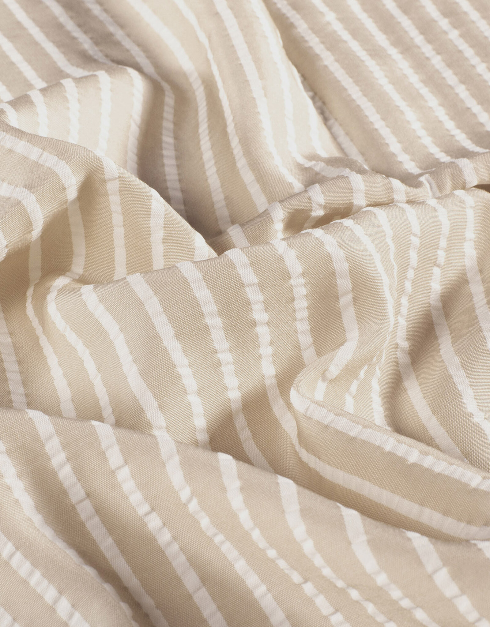 Soepele Seersucker - Sand
