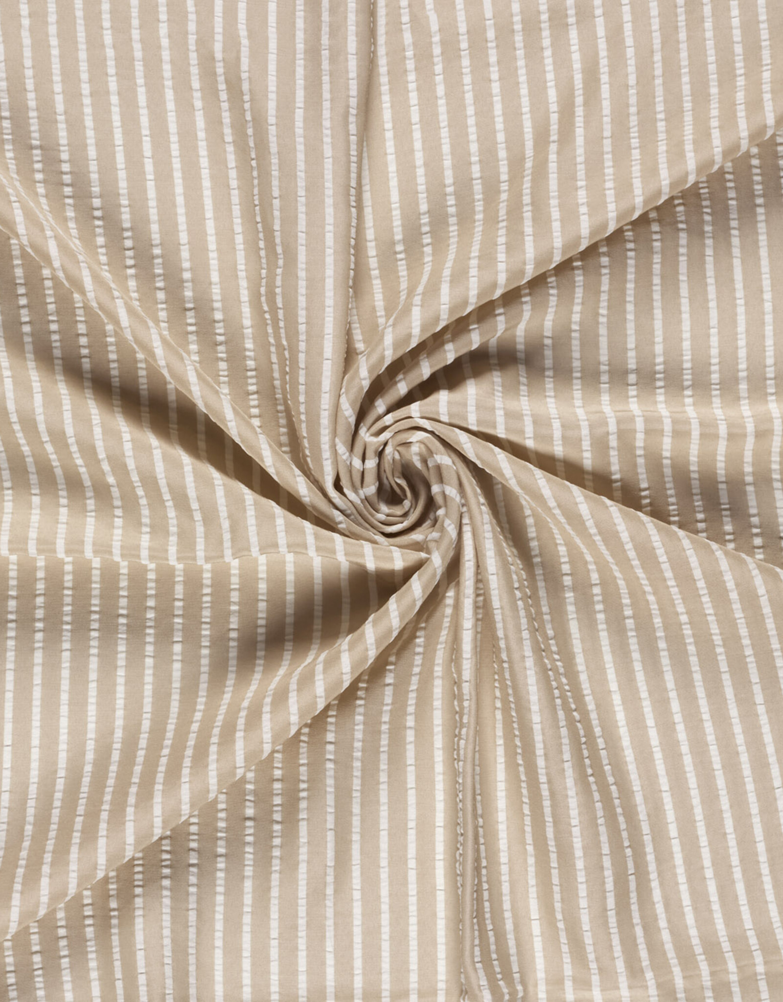 Soepele Seersucker - Sand