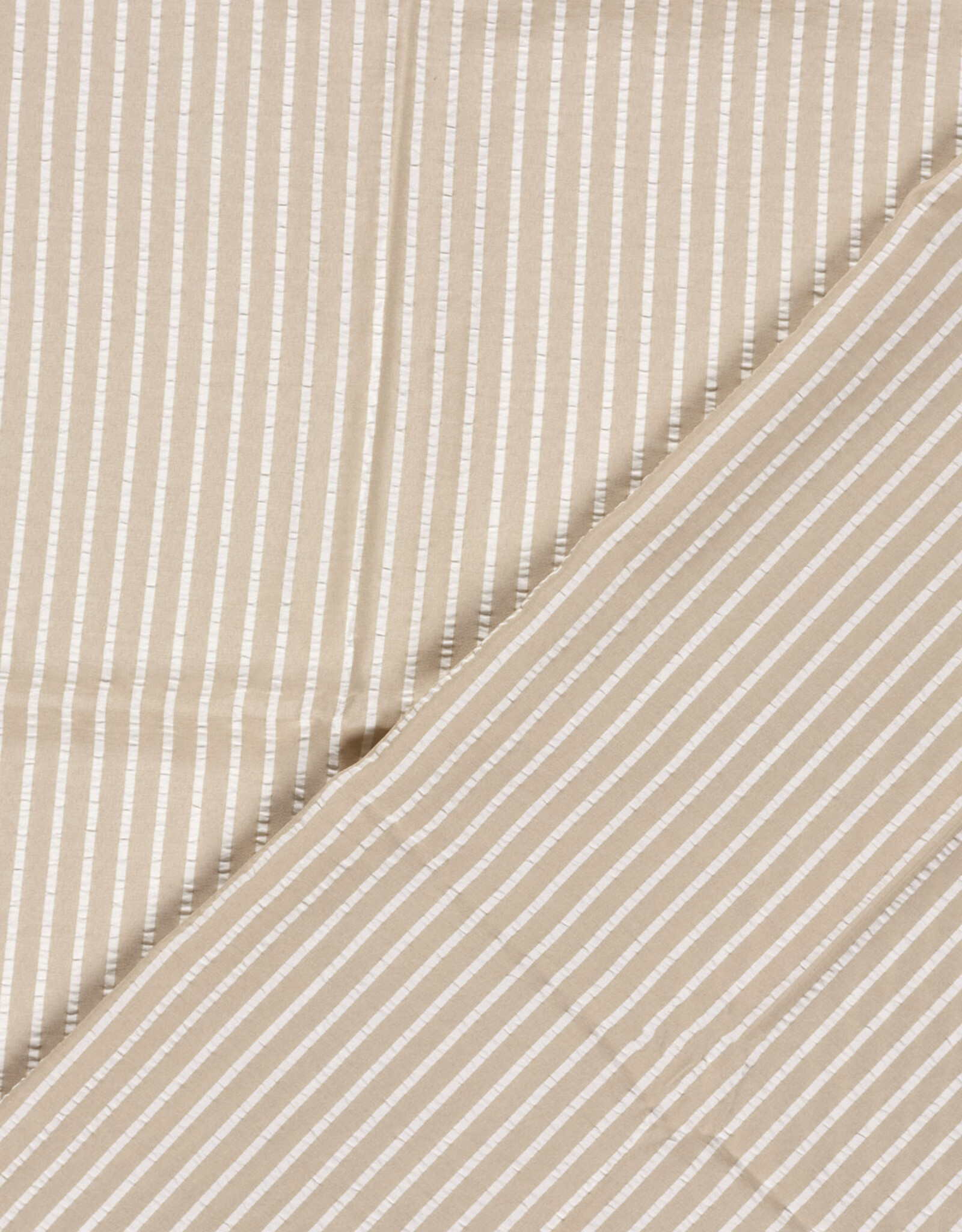 Soepele Seersucker - Sand
