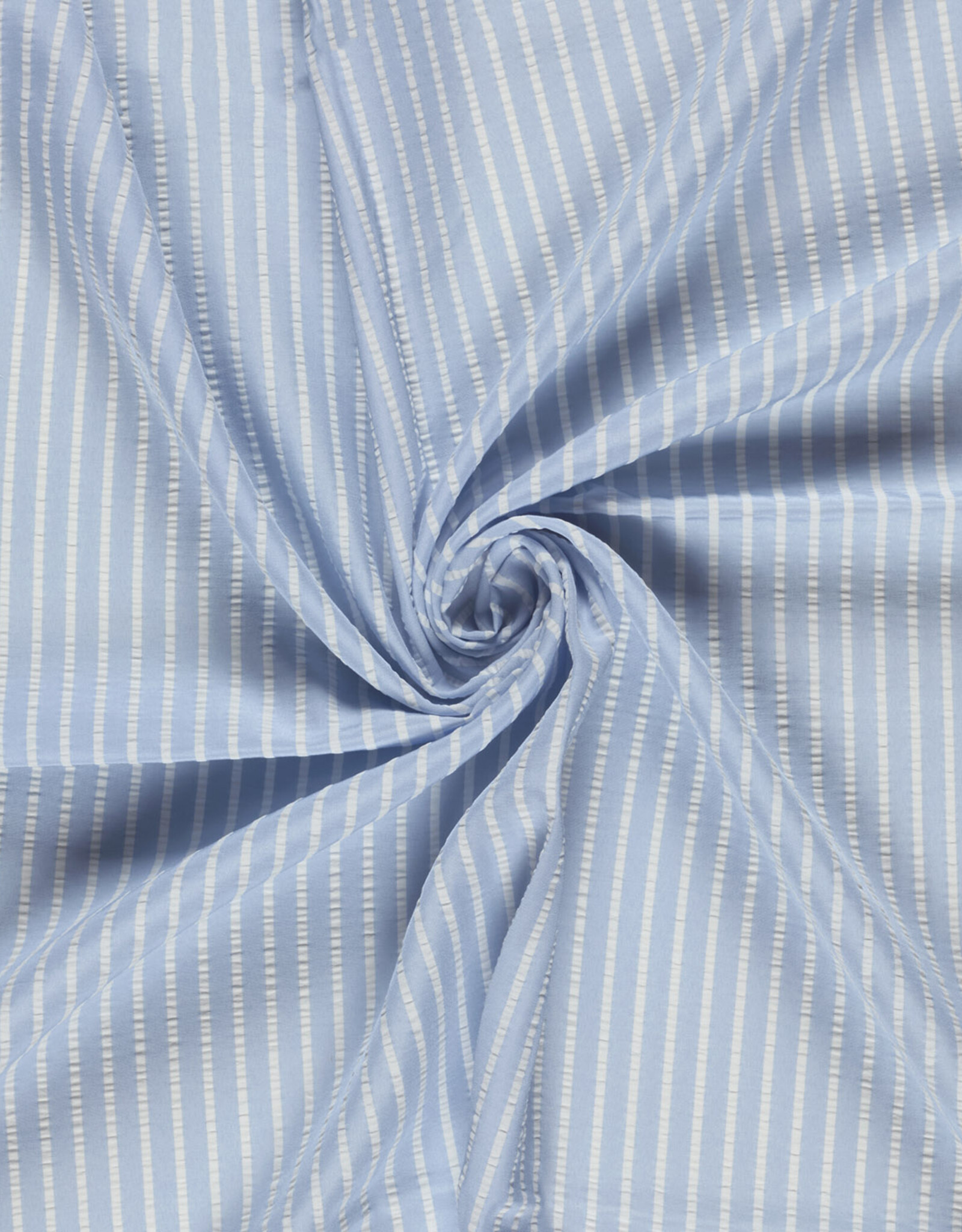 Soepele Seersucker - Licht blauw