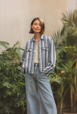 Strepen Jeans - Blauw & Camel