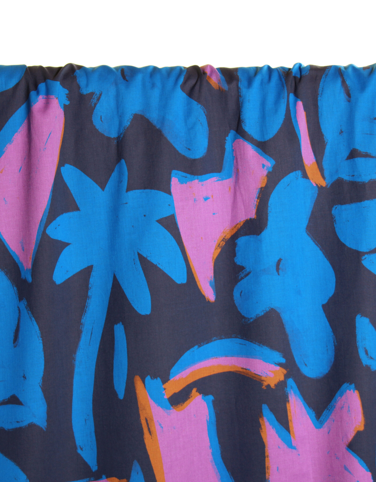 Atelier Jupe Fijne katoen - Abstract - blauw en lila