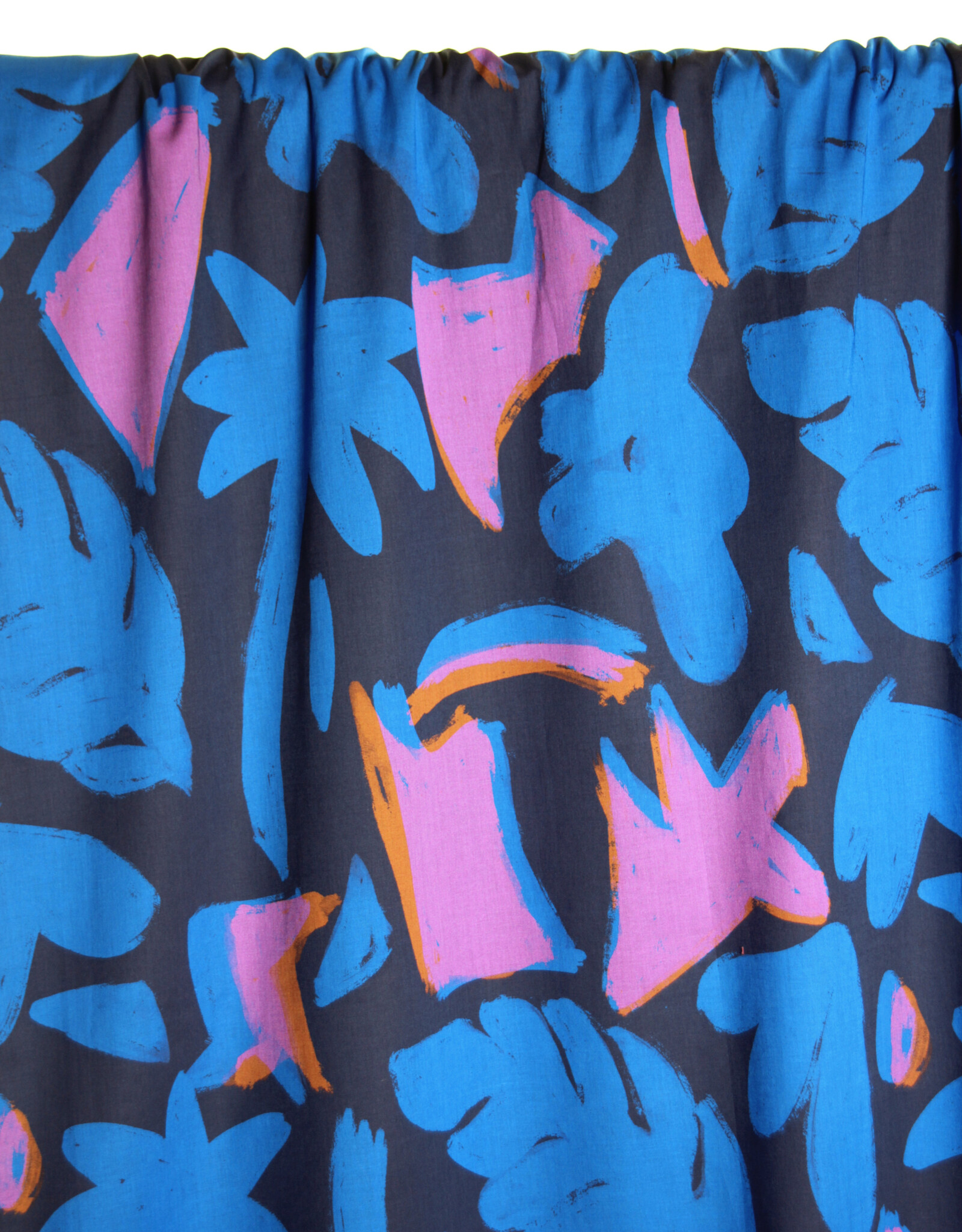 Atelier Jupe Fijne katoen - Abstract - blauw en lila