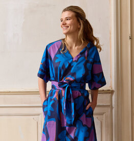 Atelier Jupe Fijne katoen - Abstract - blauw en lila