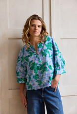 Atelier Jupe Zachte, geruite viscose met textuur