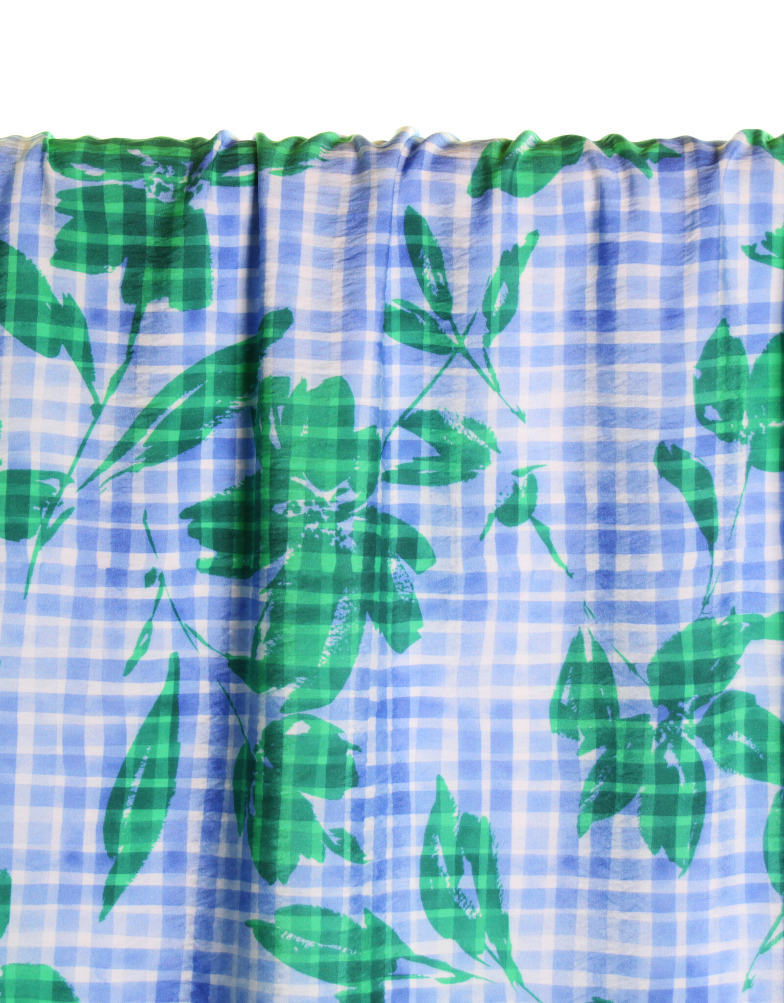 Atelier Jupe Zachte, geruite viscose met textuur