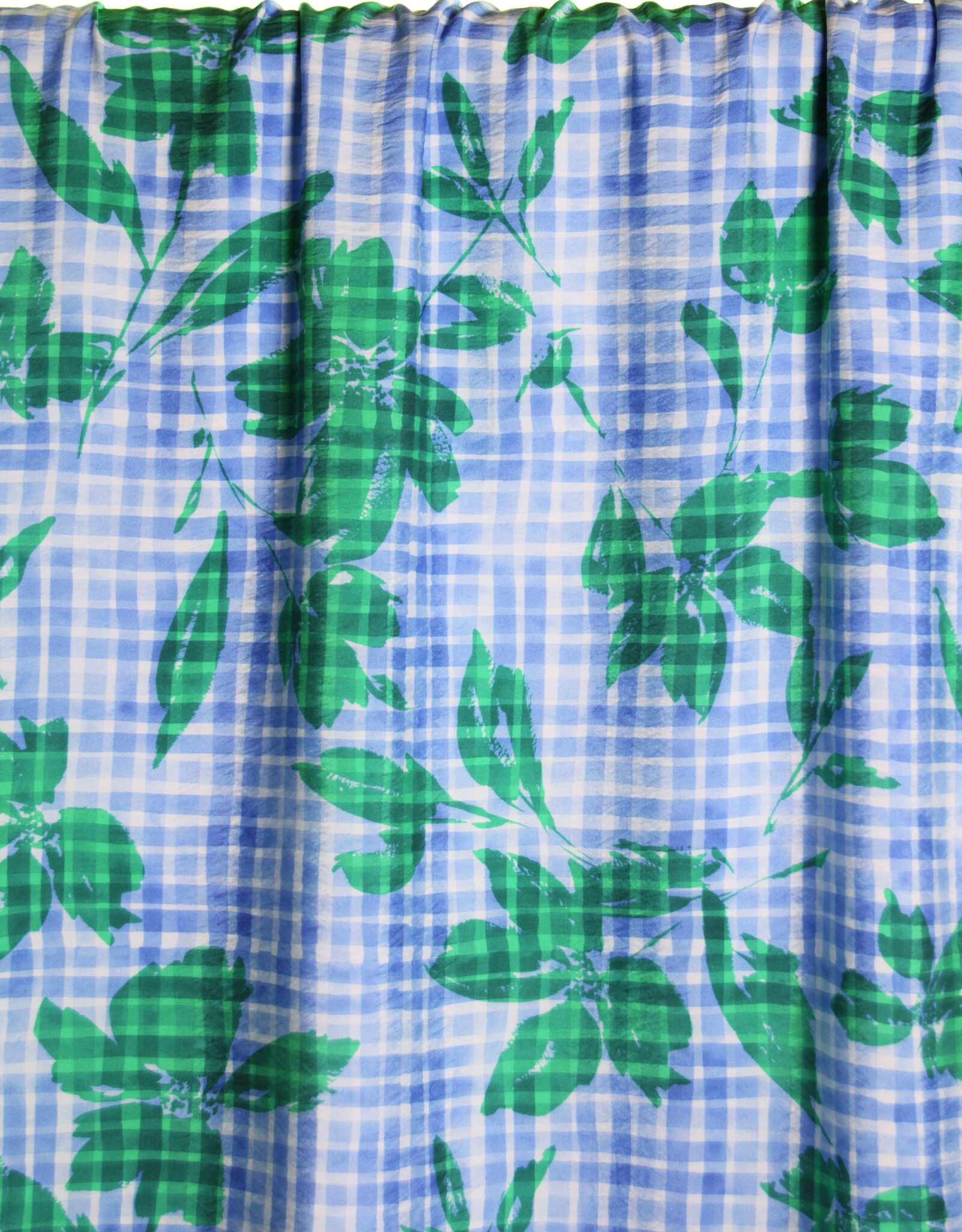 Atelier Jupe Zachte, geruite viscose met textuur