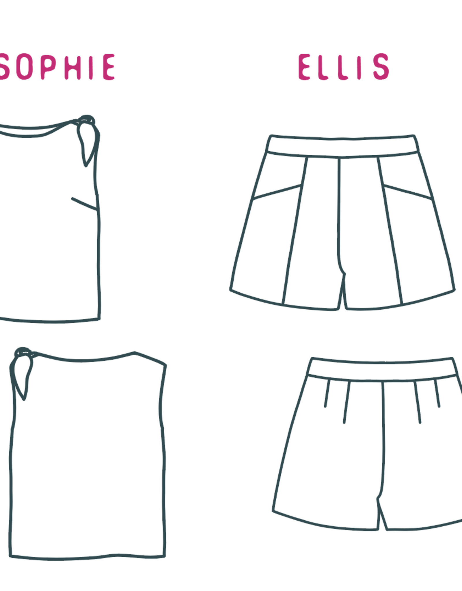 Atelier Jupe Patroon - Sophie & Ellis top & short