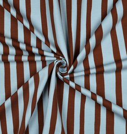 French Terry - GOTS - Stripes Brown