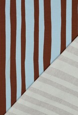 French Terry - GOTS - Stripes Brown