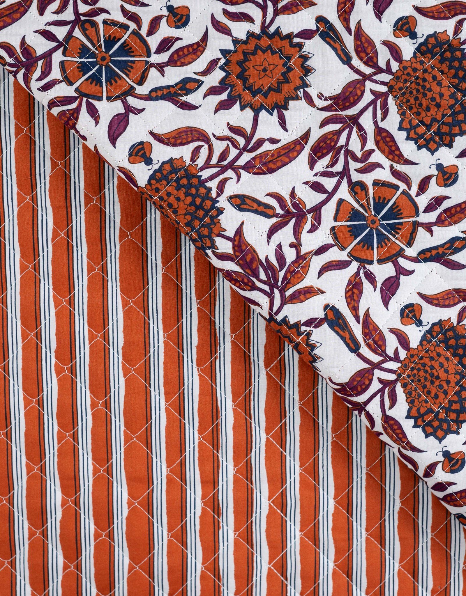 Stepper katoen - Flowers & Stripes