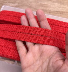 Tres biais band - Golfje - Rood