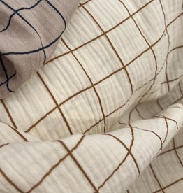 Double Gauze - Raster - Crème