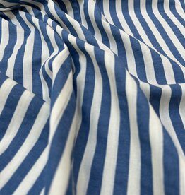 Seersucker - Streep Blue
