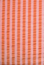 Seersucker - Streep Rose & Orange