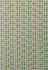 Katoen broderie - Vichy - Groen