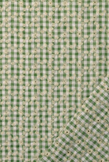 Katoen broderie - Vichy - Groen