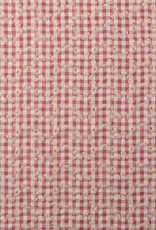 Katoen broderie - Vichy - Sienna