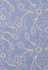 Katoen broderie - Denim Stripes