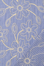 Katoen broderie - Denim Stripes