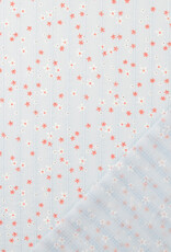 Voile katoen - Flowerfield - Blauw