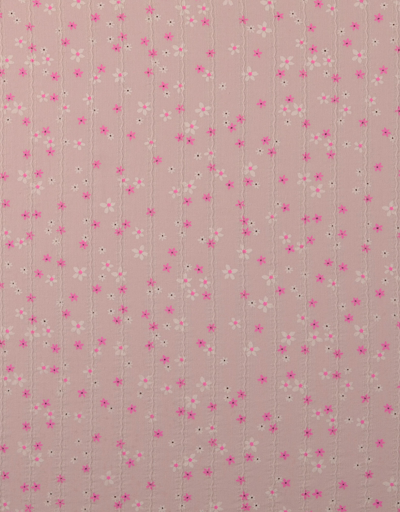 Voile katoen - Flowerfield - Rose