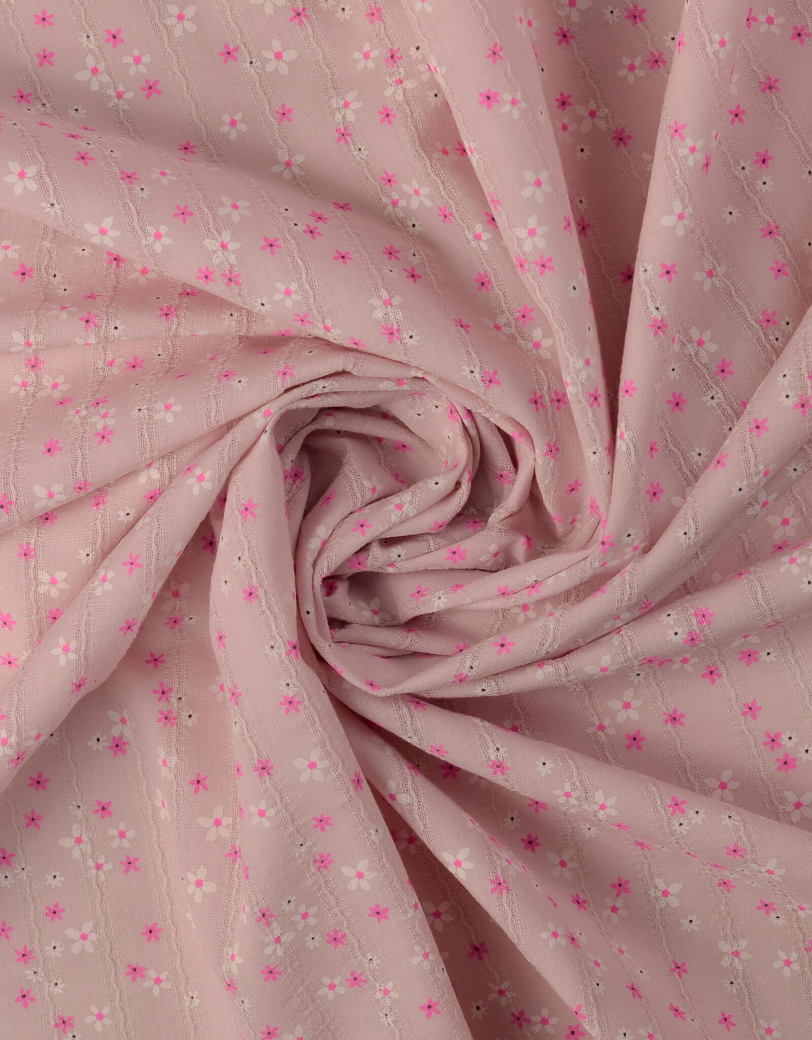 Voile katoen - Flowerfield - Rose