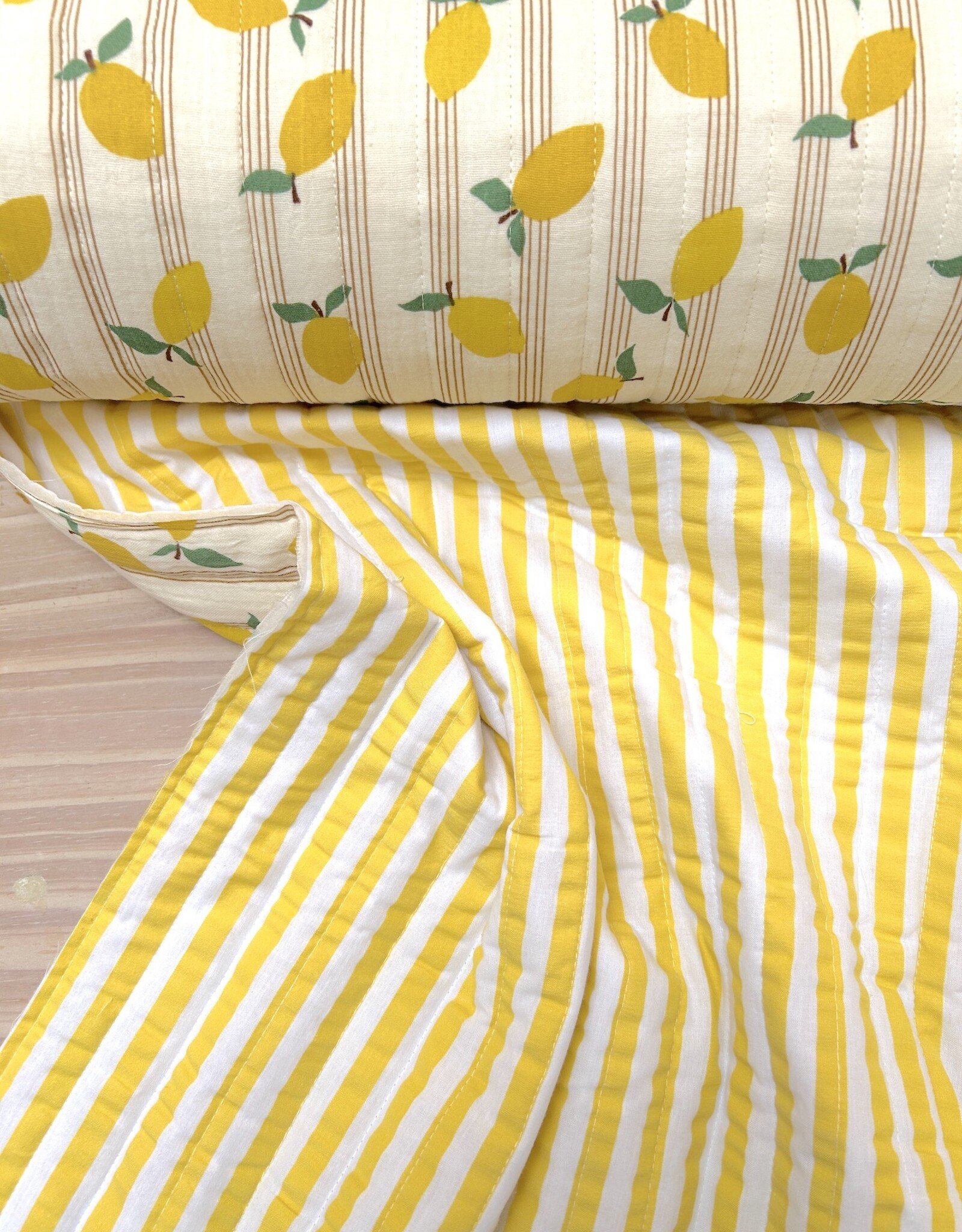 Stepper Double Gauze - Lemons & Stripes