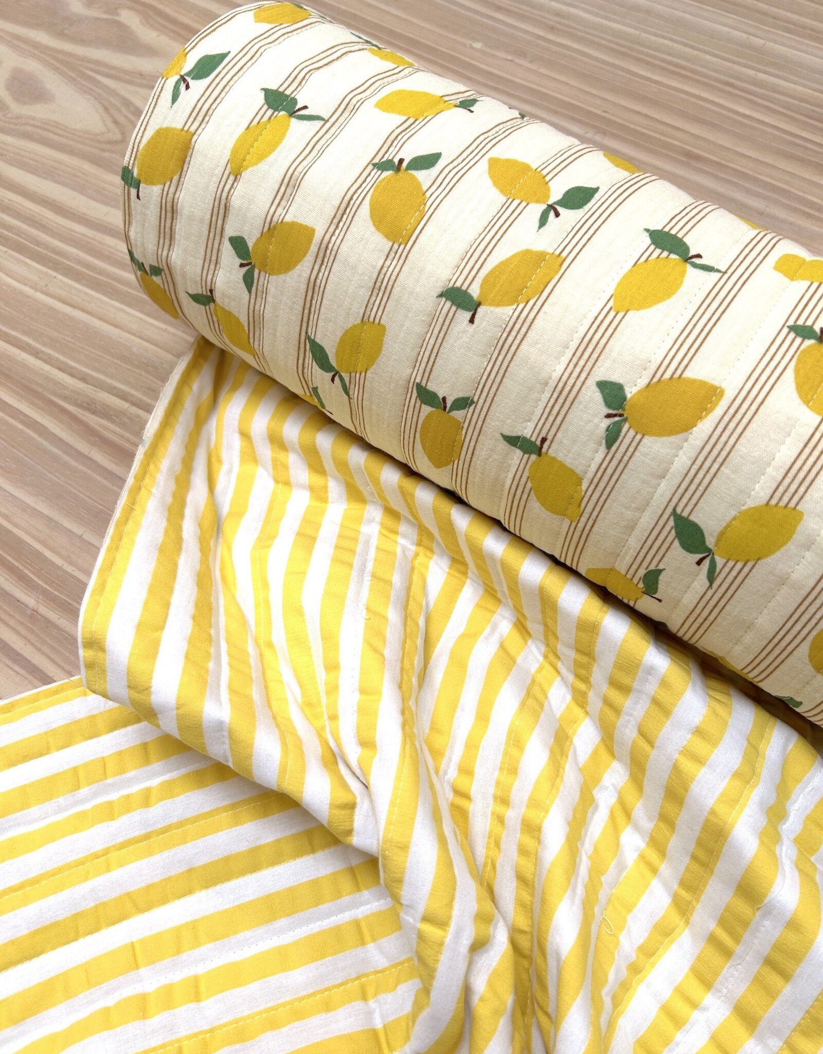 Stepper Double Gauze - Lemons & Stripes