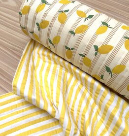 Stepper Double Gauze - Lemons & Stripes