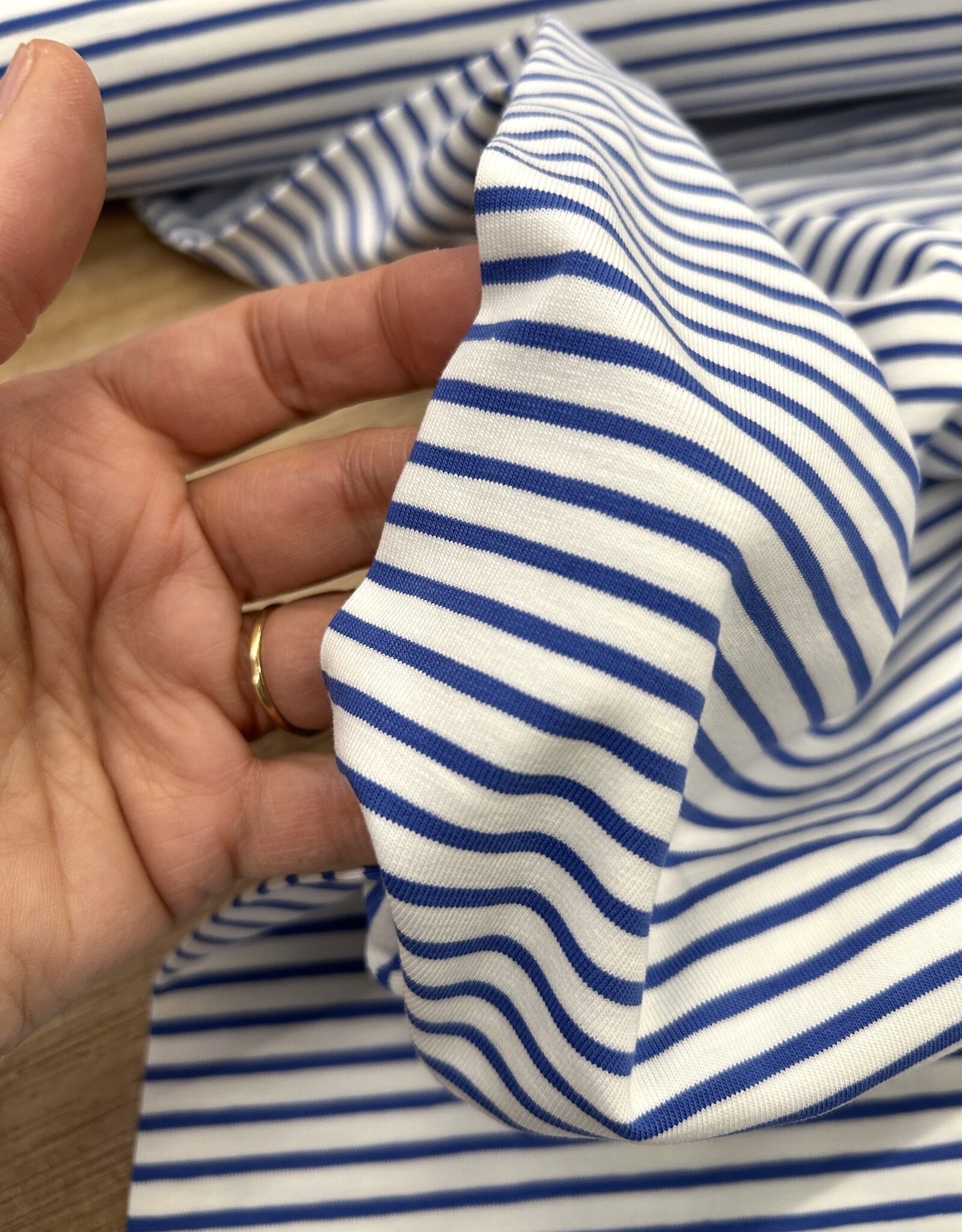 Tricot - Streepjes - Kobalt