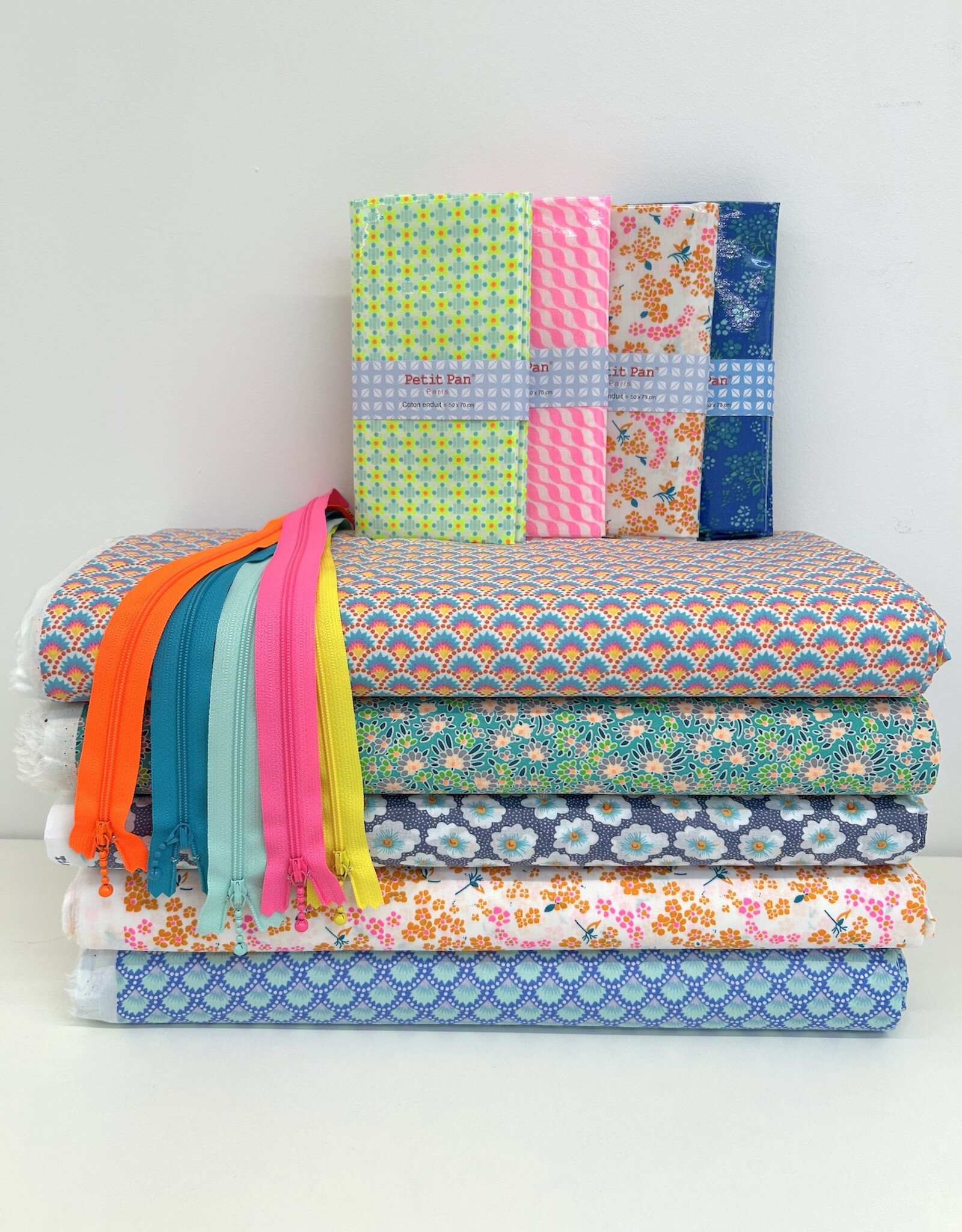 Petit Pan Katoen - Wasabi washed blue