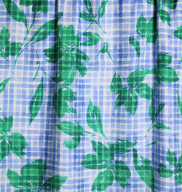 Atelier Jupe Zachte, geruite viscose met textuur