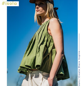 Fibre Mood Stone Washed Katoen - Bright Green - Luki - Isola