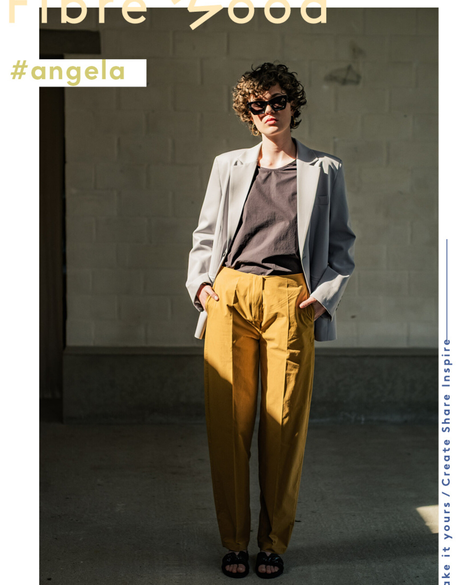 Fibre Mood Stone Washed Katoen - Brown - Angela